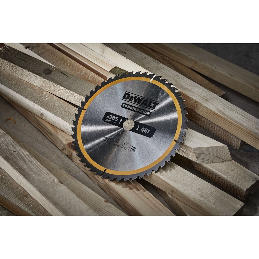 Lames de scie circulaire stationnaire carbure construction 305 x 30 mm, 48 dents - DT1959-QZ - DEWALT