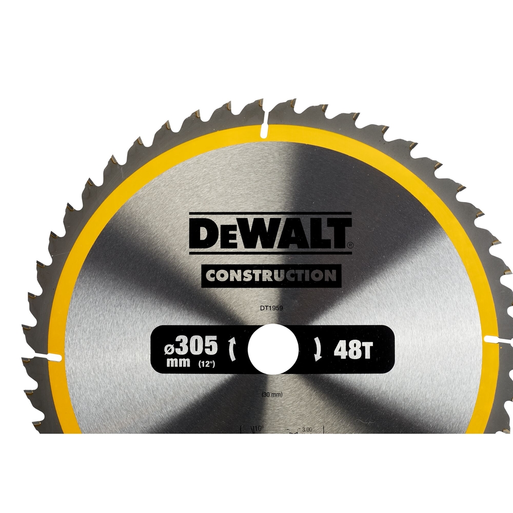 Lames de scie circulaire stationnaire carbure construction 305 x 30 mm, 48 dents - DT1959-QZ - DEWALT