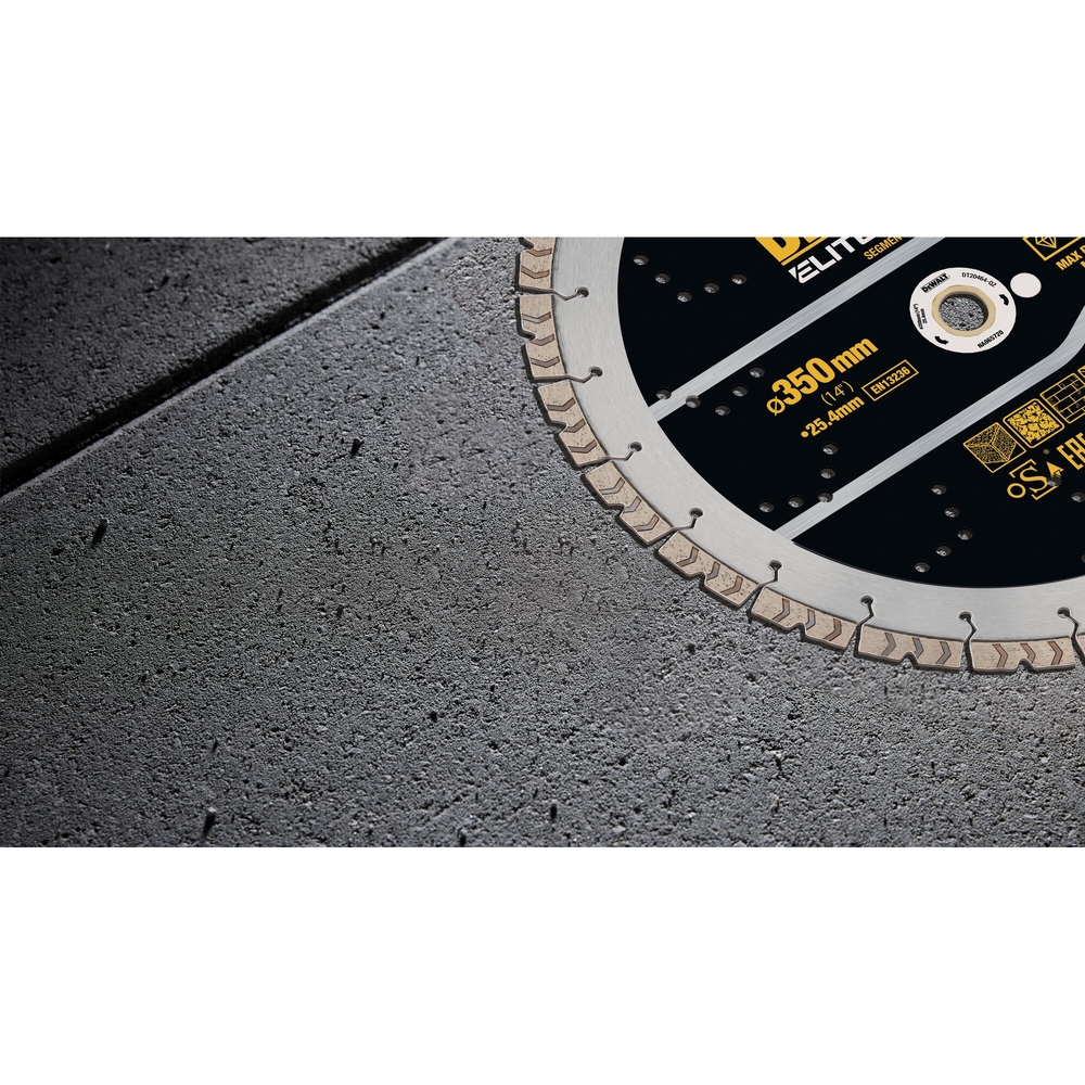 Disque béton ELITE diamant généraliste 355 x 25,4 mm - DT20464-QZ - DEWALT