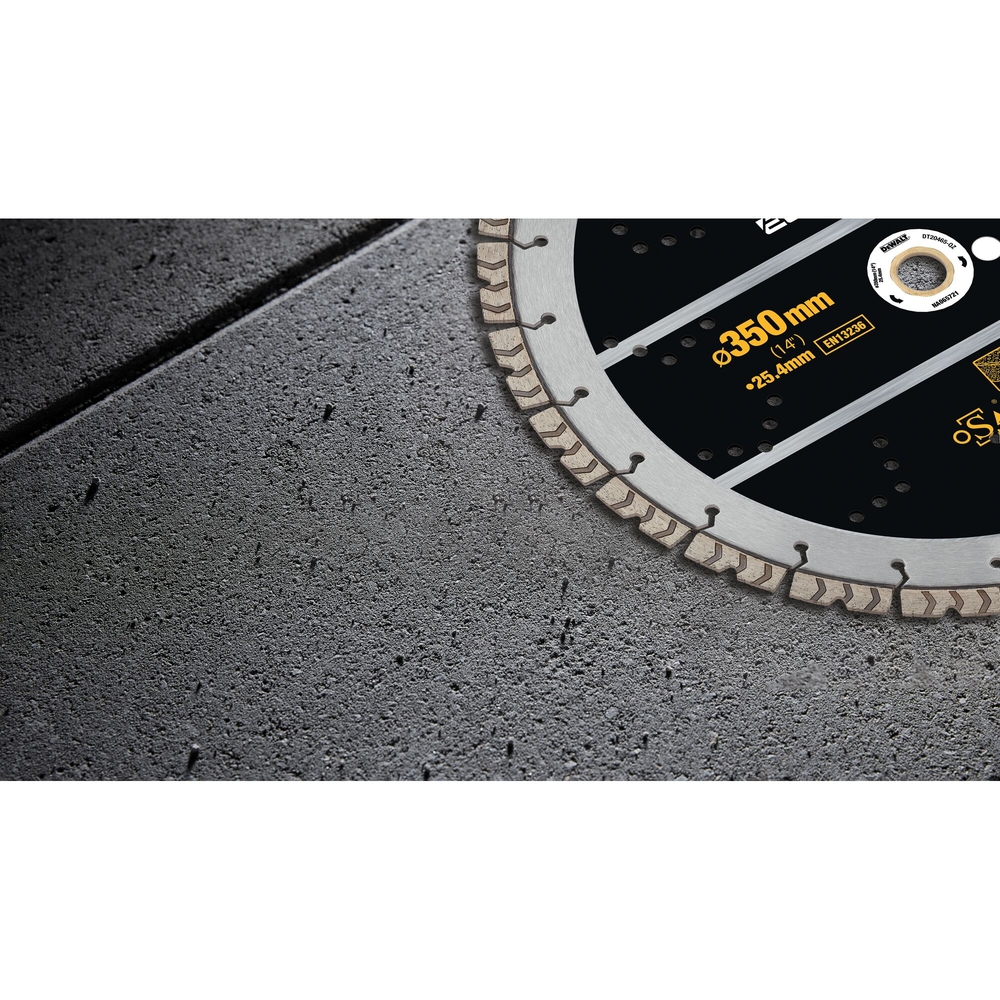 Disque béton dense ELITE diamant 355 x 25,4 mm - DT20465-QZ - DEWALT
