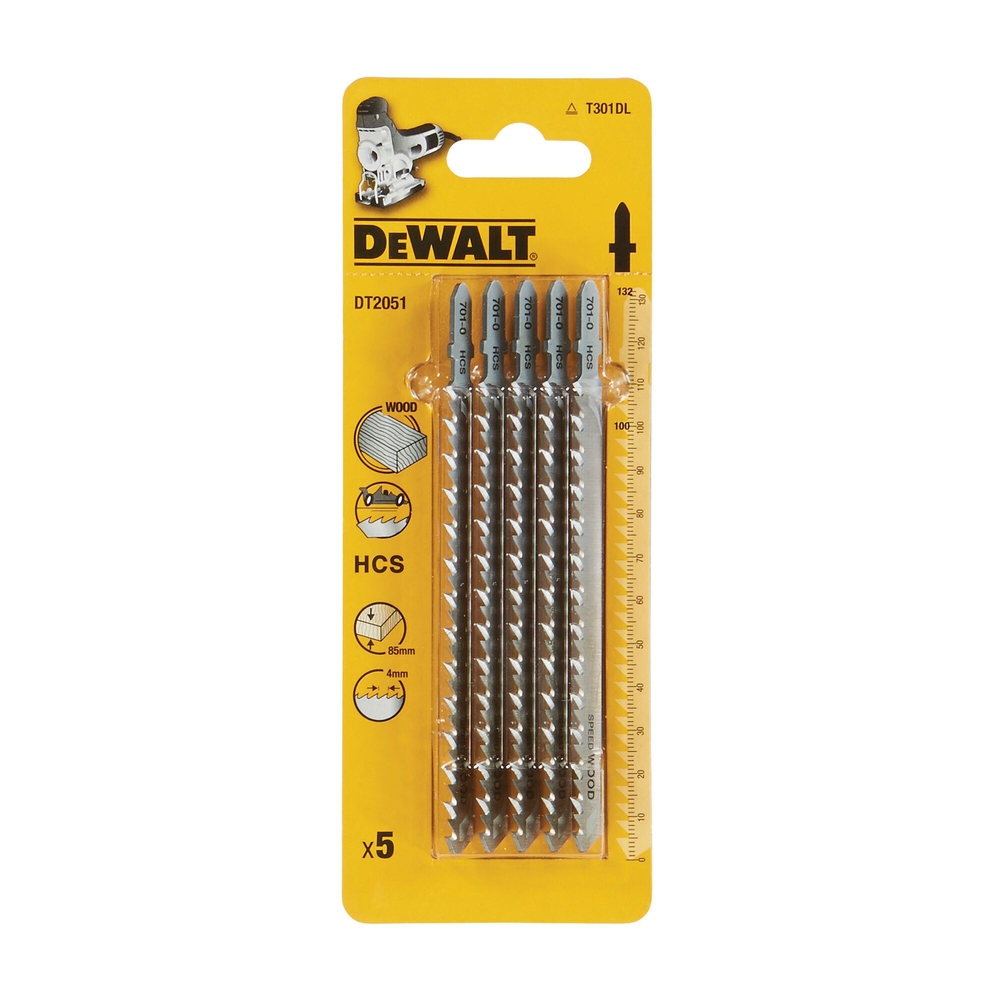 Lame de scie sauteuse bois HCS profondeur de coupe < 85 mm attache en T - DT2051-QZ - DEWALT