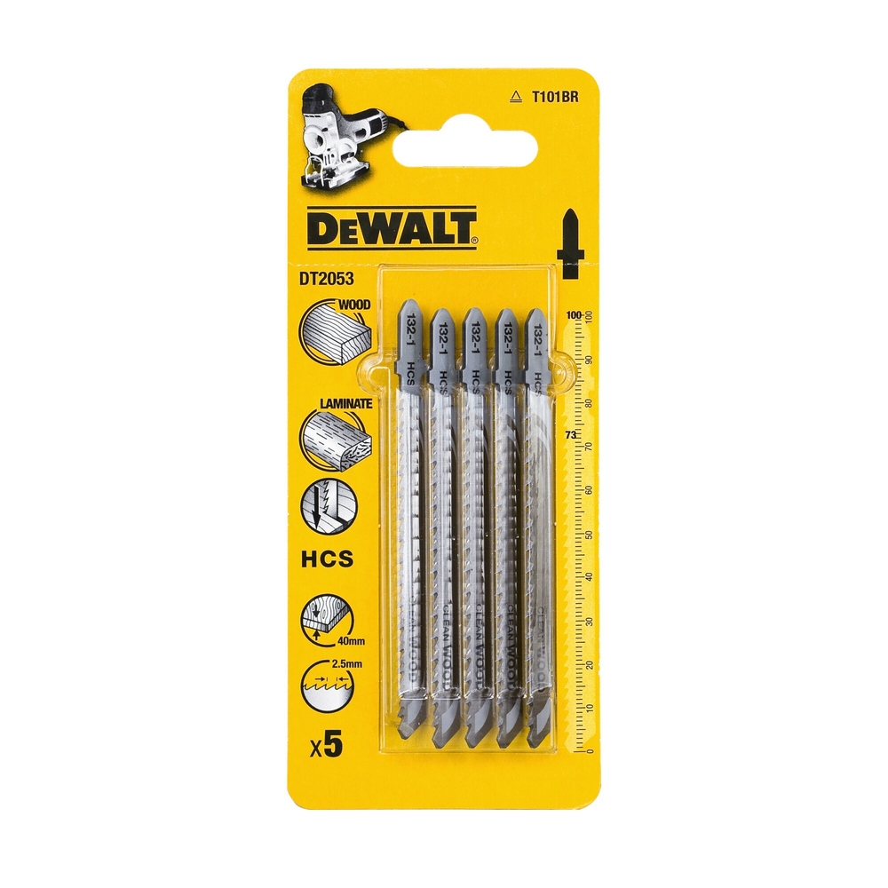 Lame de scie sauteuse bois HCS profondeur de coupe < 40 mm attache en T - DT2053-QZ - DEWALT