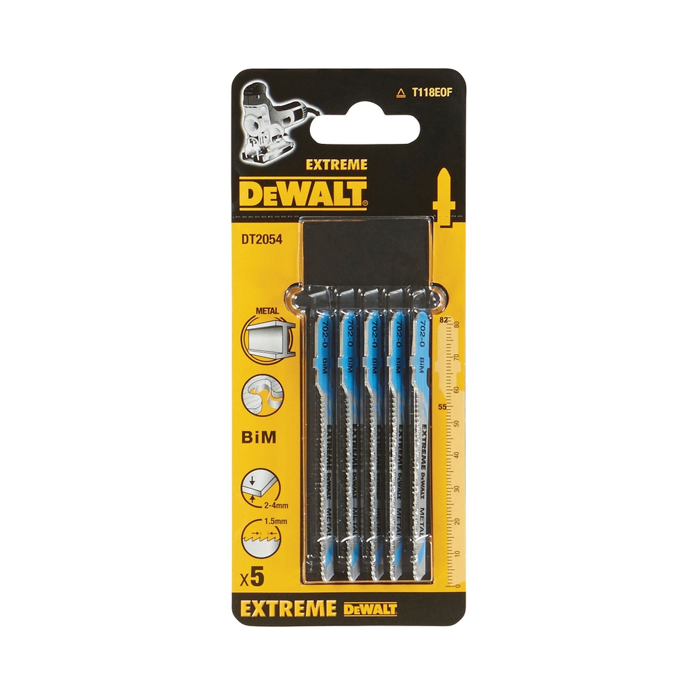 Lame scie sauteuse métal, alu et cuivre BiM profondeur de coupe < 4 mm attache T - DT2054-QZ - DEWALT