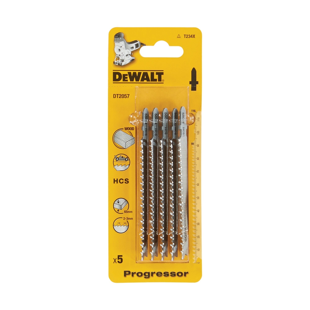 Lame de scie sauteuse denture Progressor, profondeur de coupe <65mm attache en T - DT2057-QZ - DEWALT