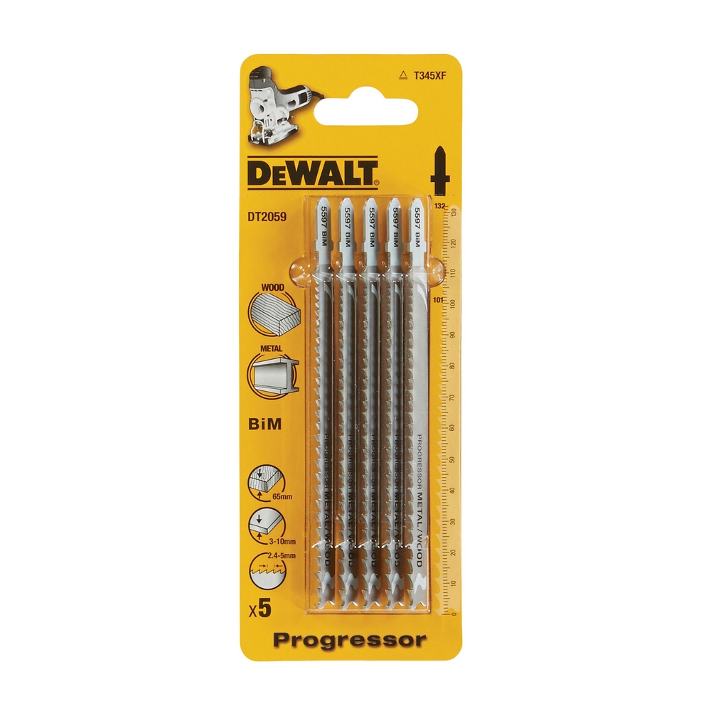 Lame de scie sauteuse denture Progressor bois, métal, tubes profilés, attache T - DT2059-QZ - DEWALT