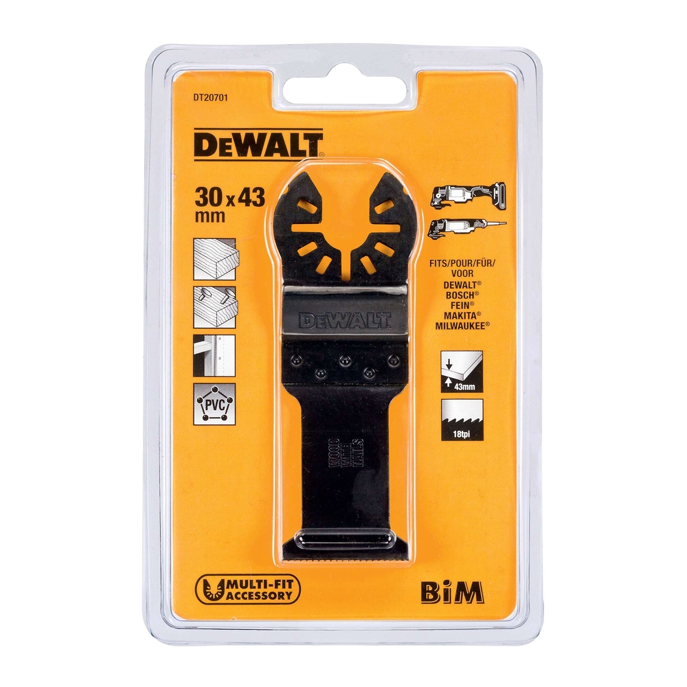 Lame 30 x 43 mm BiM pour multi-cutter - DT20701-QZ - DEWALT