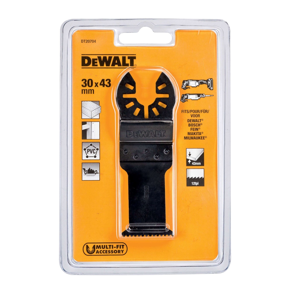 Lame 30 x 43 mm BiM pour multi-cutter - DT20704-QZ - DEWALT