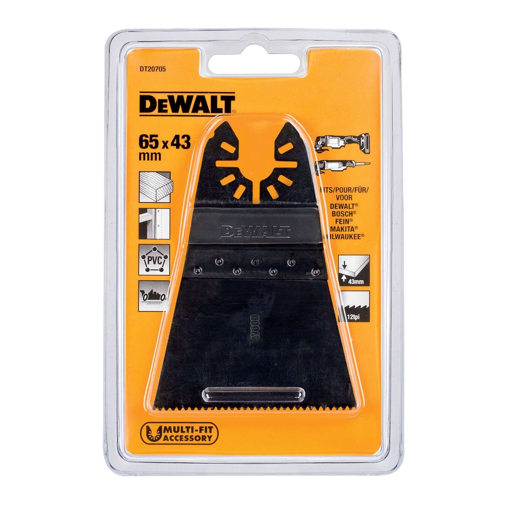 Lame 65 x 43 mm BiM large pour multi-cutter - DT20705-QZ - DEWALT