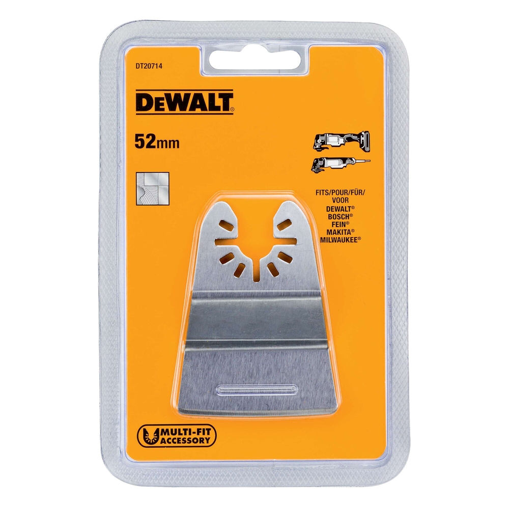 Spatule 52 mm rigide pour racler pour multi-cutter - mastic - DT20714-QZ - DEWALT