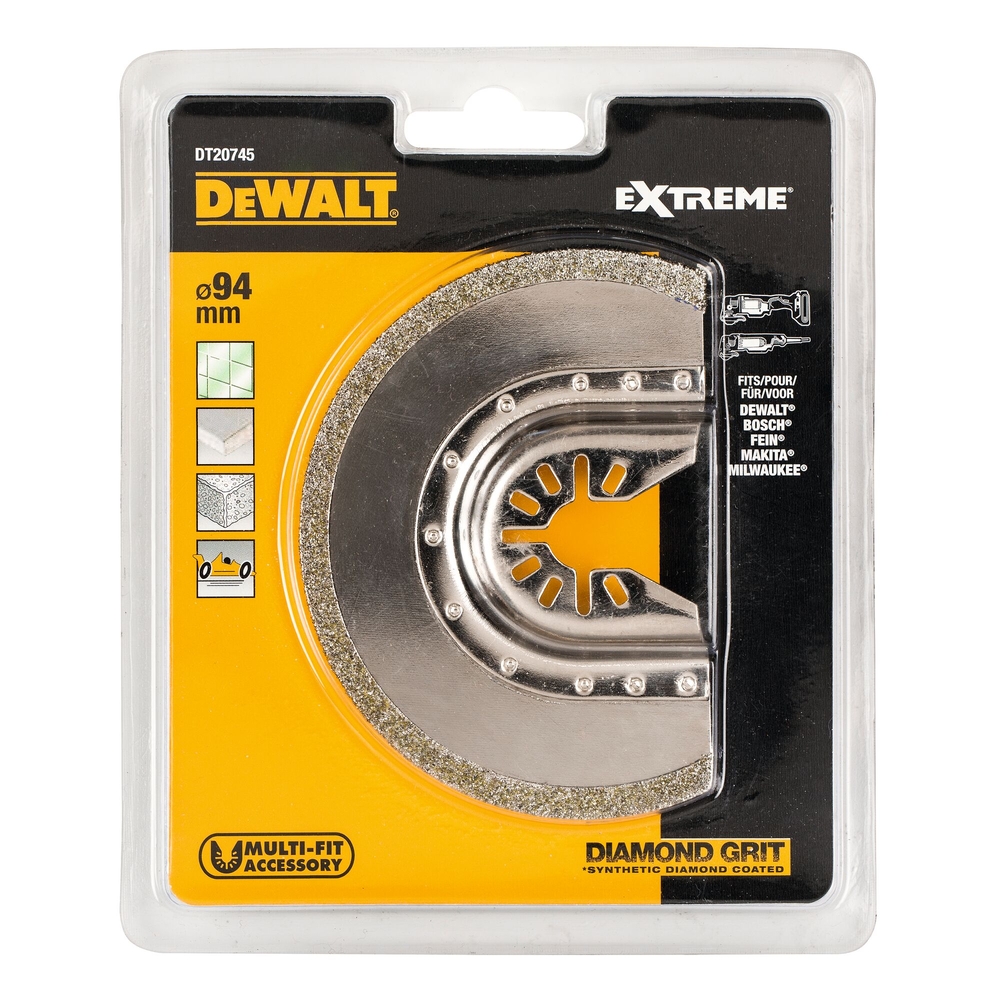 Lame diamant demi-lune pour multi-cutter - Joint de carrelage, béton céllulaire - DT20745-QZ - DEWALT