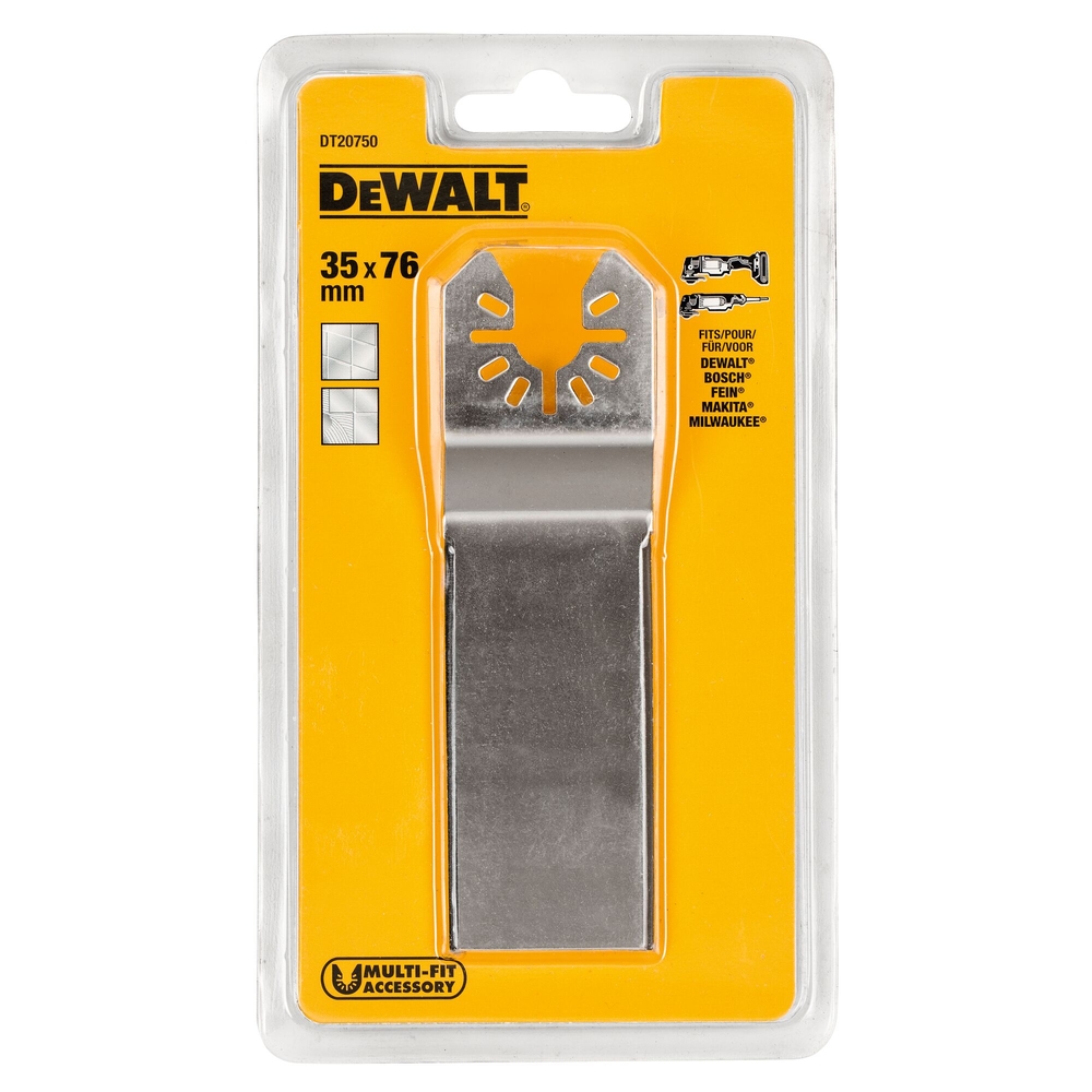 Lame rectangulaire pour multi-cutter - découpe de mastic et joint - DT20750-QZ - DEWALT
