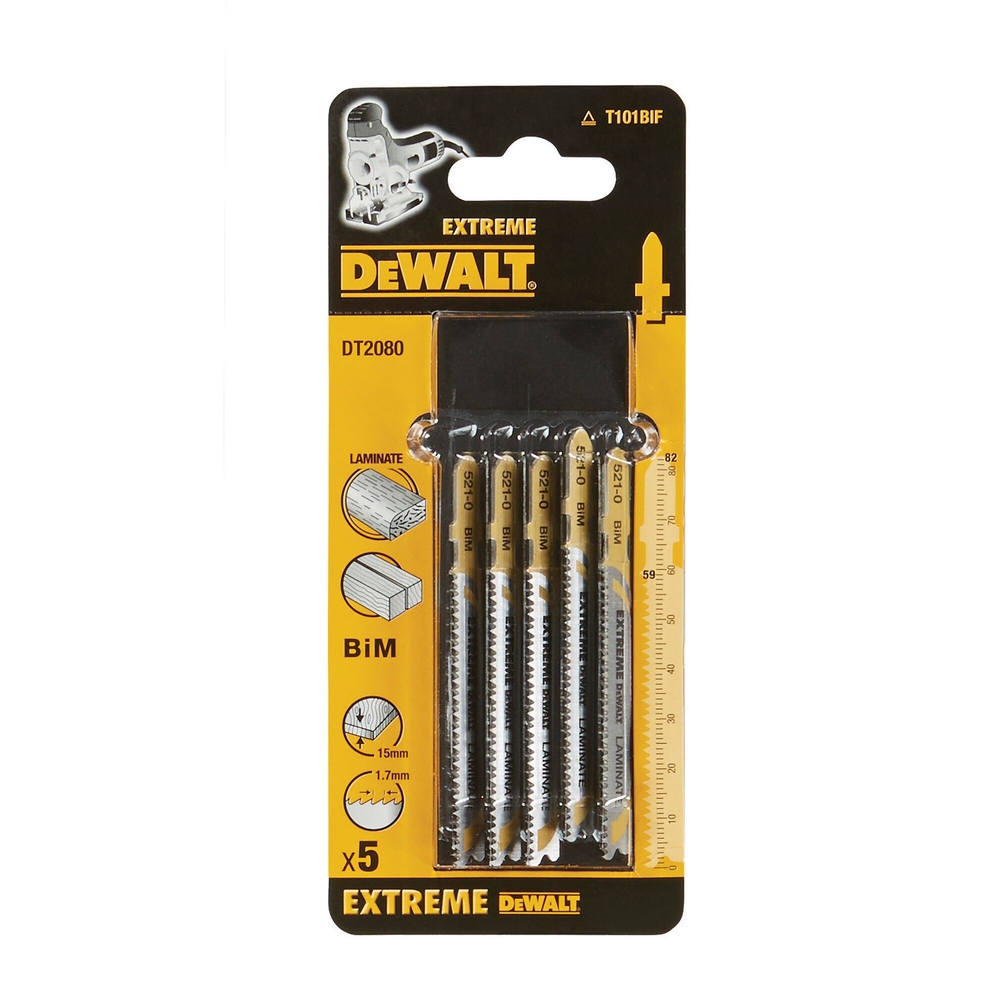 Lame scie sauteuse BiM applications spéciales profondeur coupe < 15 mm attache T - DT2080-QZ - DEWALT