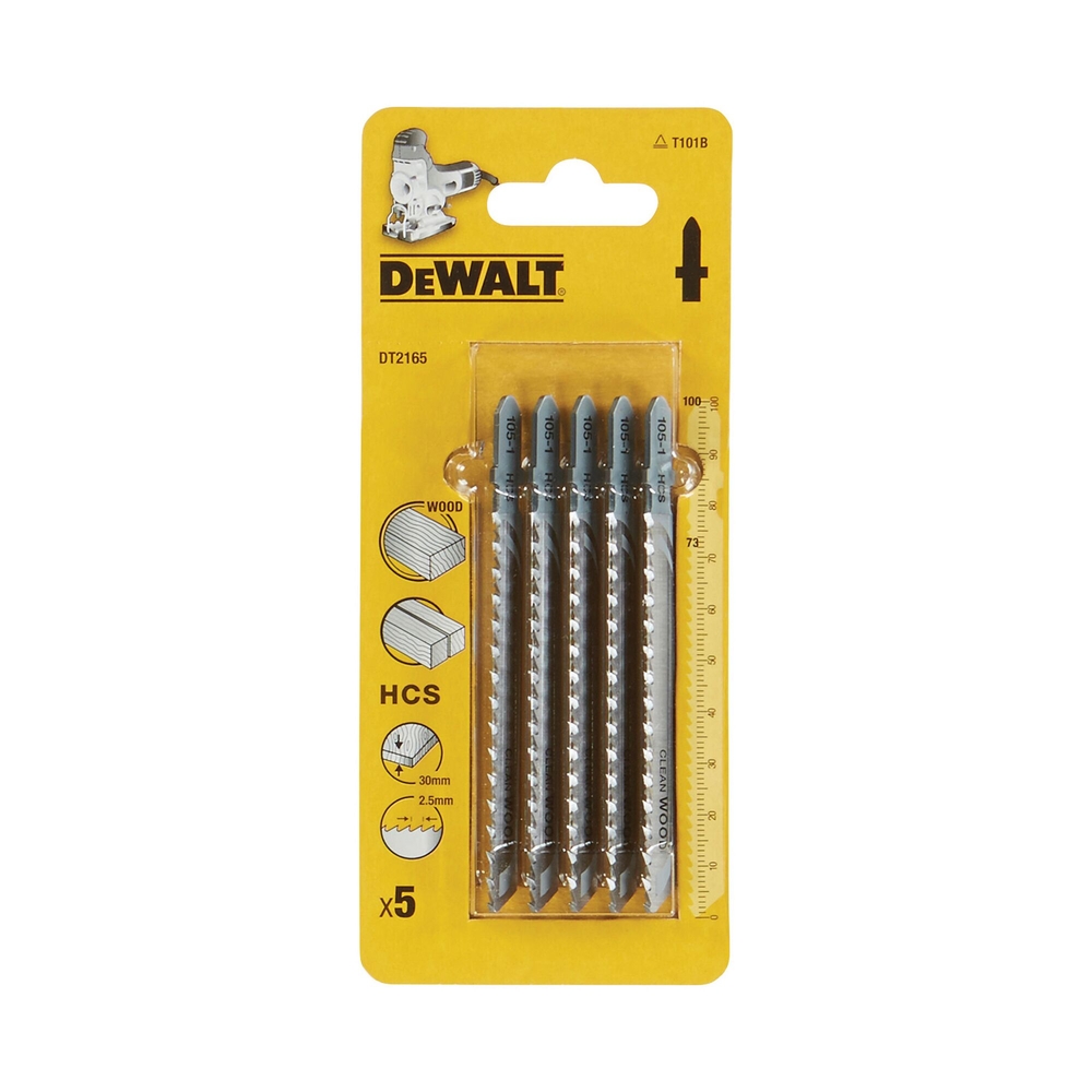 Lame de scie sauteuse bois HCS profondeur de coupe < 30 mm attache en T - DT2165-QZ - DEWALT