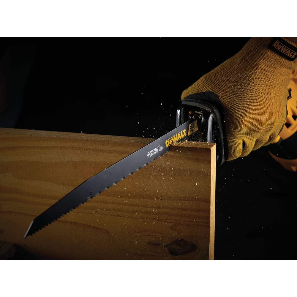 Lame de scie sabre BiM 2X Long Life pour la coupe du bois et métal 305 mm - DT2316L-QZ - DEWALT