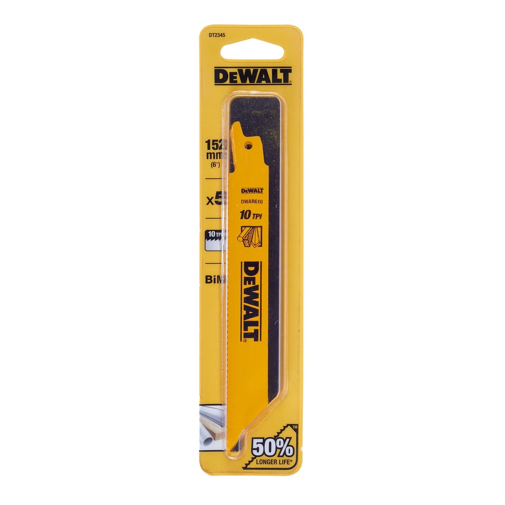 Lame de scie sabre BiM pour la coupe du bois avec métal 152 mm - DT2345-QZ - DEWALT