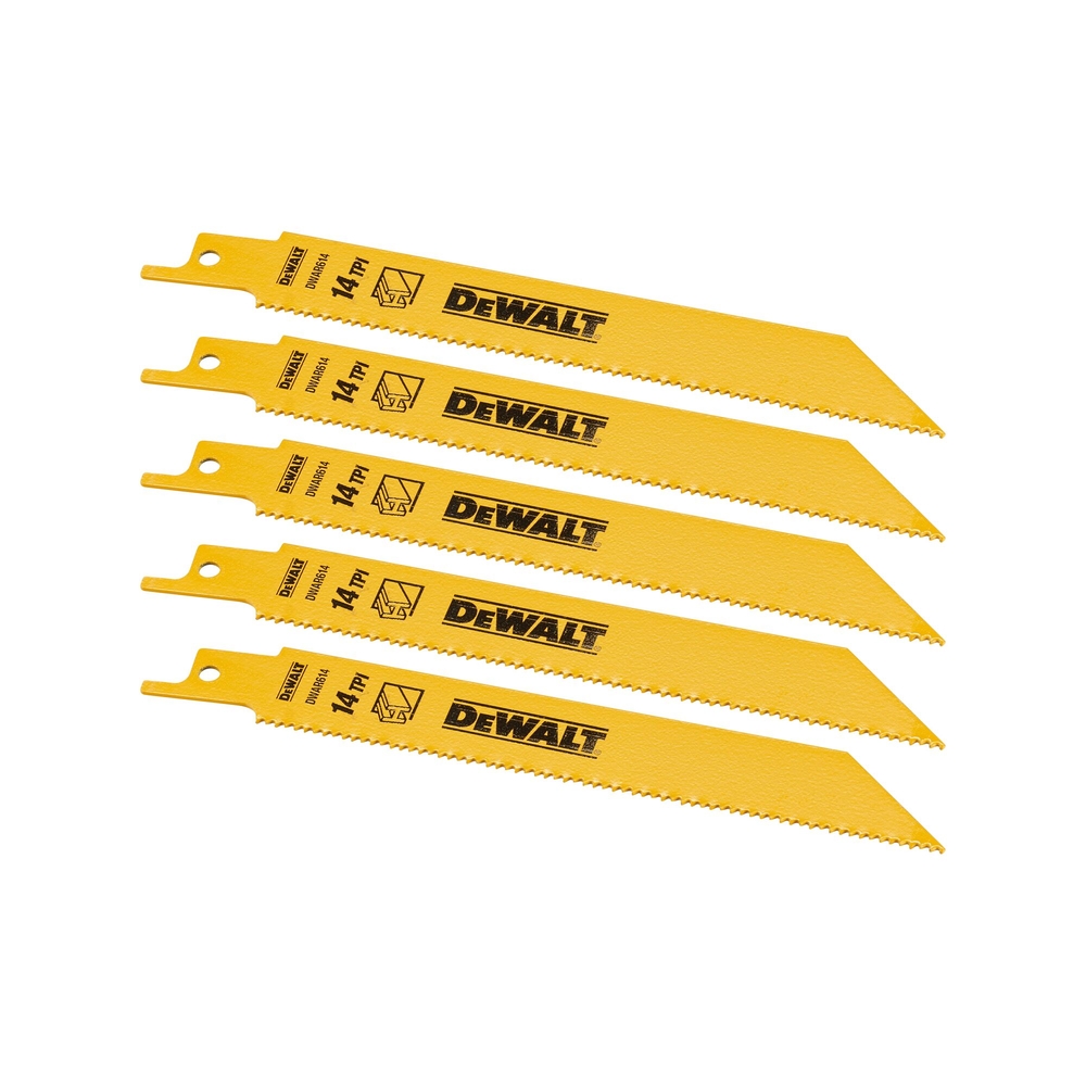 Lame de scie sabre BiM pour la coupe du métal 152 mm profondeur < 8 mm / 18 TPI - DT2361-QZ - DEWALT