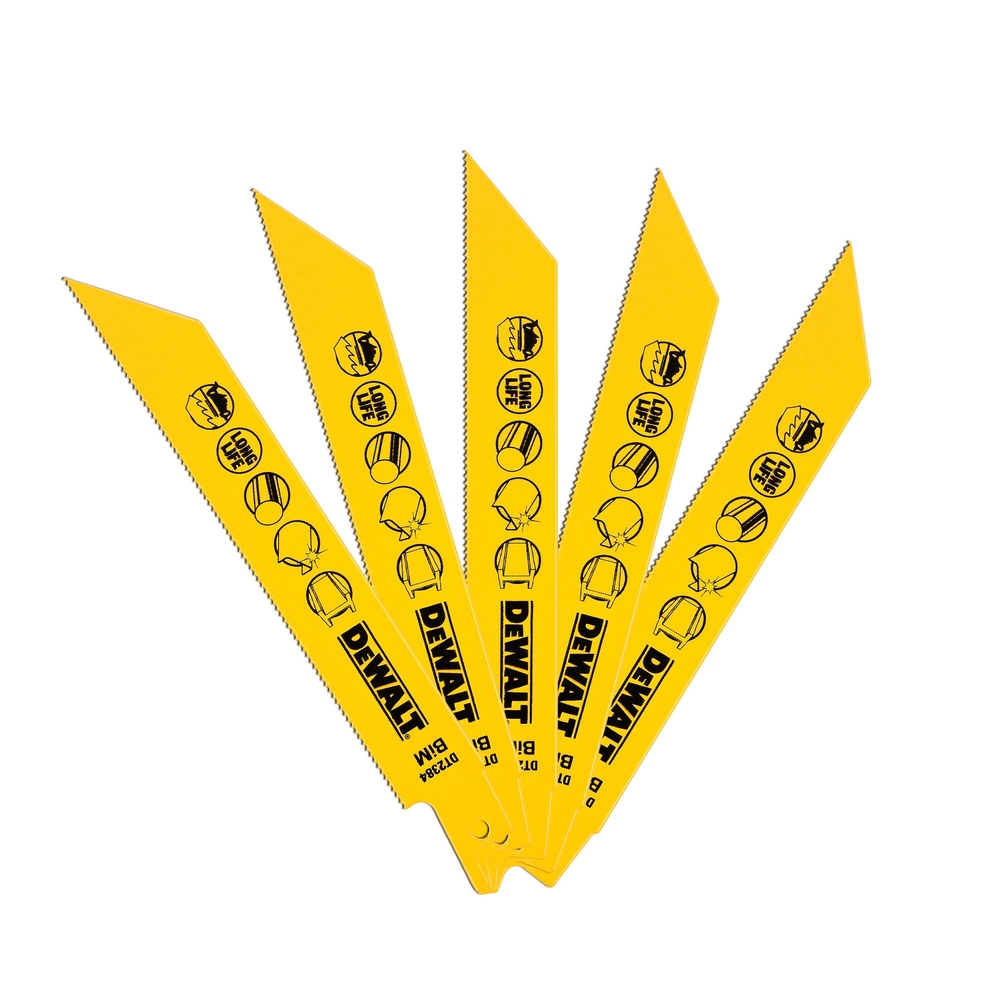 Lame de scie sabre BiM pour la coupe du métal 152 mm profondeur < 3 mm / 14 TPI - DT2384-QZ - DEWALT