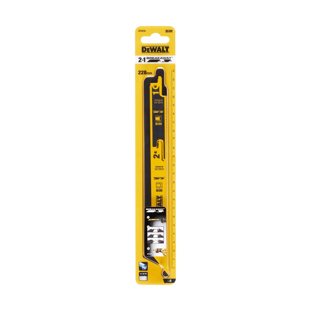 Lame de scie sabre sécable BiM pour la coupe du métal 230 mm - DT2416-QZ - DEWALT