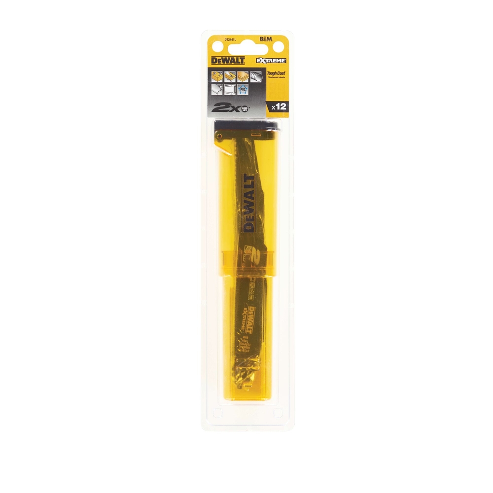 Coffret de 12 lames pour scie sabre + boite de rangement - DT2441L-QZ - DEWALT