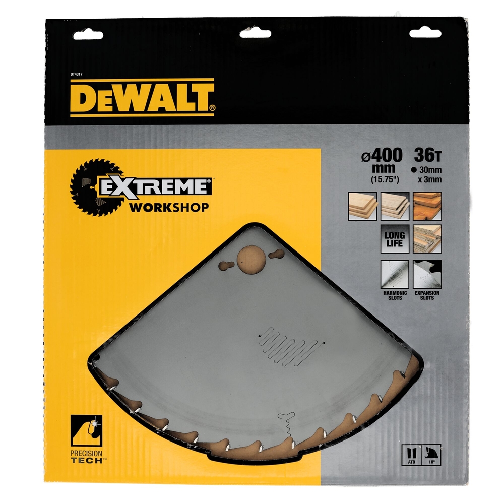 Lame de scie circulaire stationnaire Extreme Workshop 400 x 30 mm, 36 dents - DT4317-QZ - DEWALT