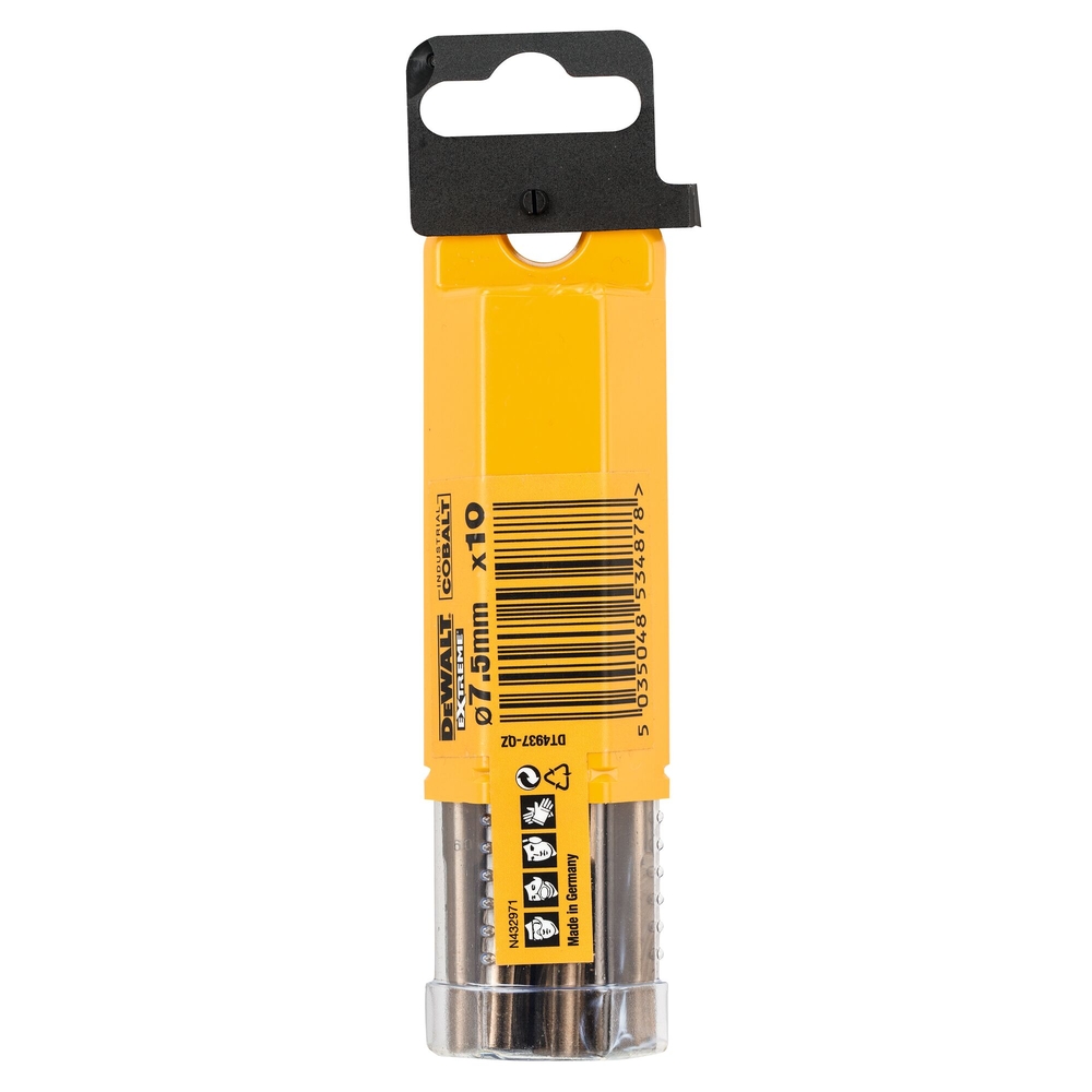 Foret métal HSS-CO Extreme 10 pièces 7,5 x 69 x 109 mm - DT4937-QZ - DEWALT
