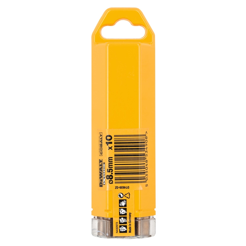 Foret métal HSS-CO Extreme 10 pièces 8,5 x 75 x 117 mm - DT4939-QZ - DEWALT