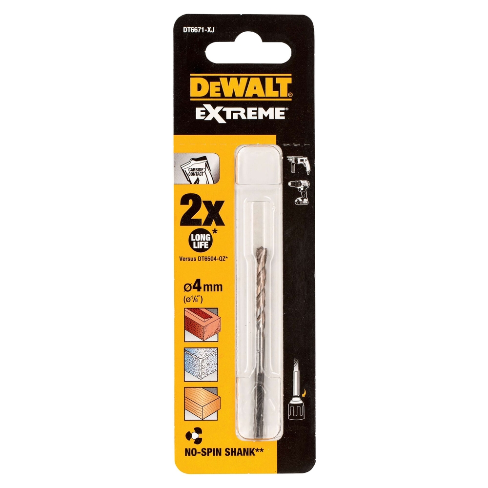 Foret béton carbure Extreme 4 x 50 x 75 mm - DT6671-XJ - DEWALT