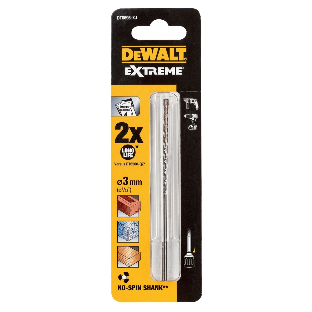 Foret béton carbure Extreme 3 x 70 x 110 mm - DT6695-XJ - DEWALT