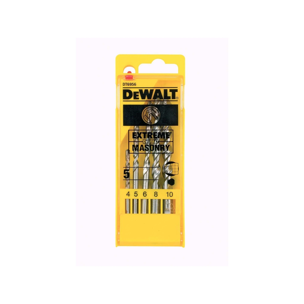 Coffret de 5 forets béton Extreme diamètre : 4, 5, 6, 8, 10 mm - DT6956-QZ - DEWALT