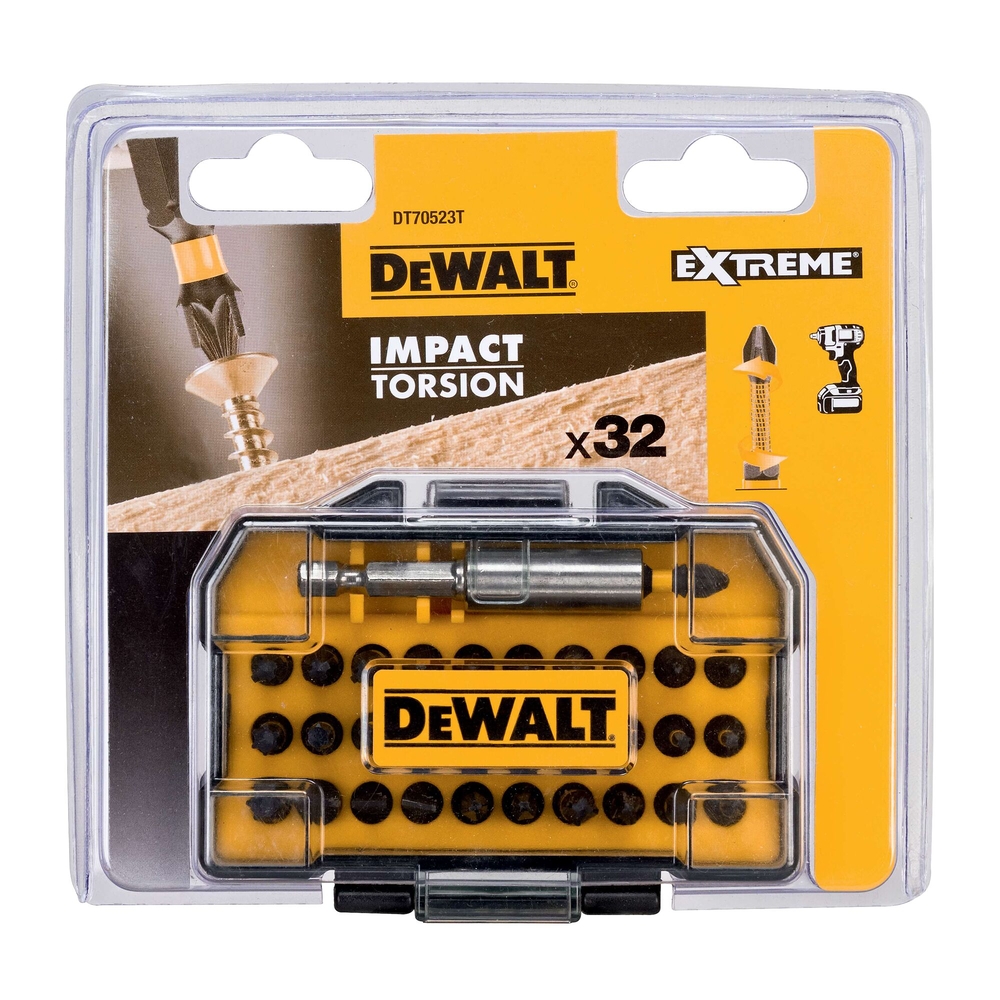 Coffret 32 pièces avec embouts de vissage impact torsion 5 mm + 1 porte-embouts - DT70523T-QZ - DEWALT