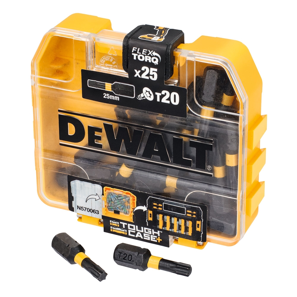 25 embouts de vissage impact-torsion T20 en boite Tic Tac - DT70557T-QZ - DEWALT