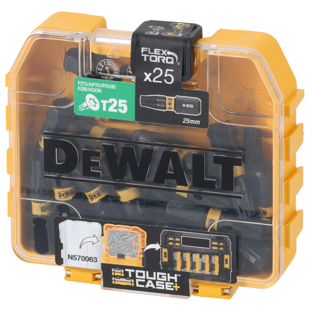 25 embouts de vissage impact-torsion T25 en boite Tic Tac - DT70558T-QZ - DEWALT