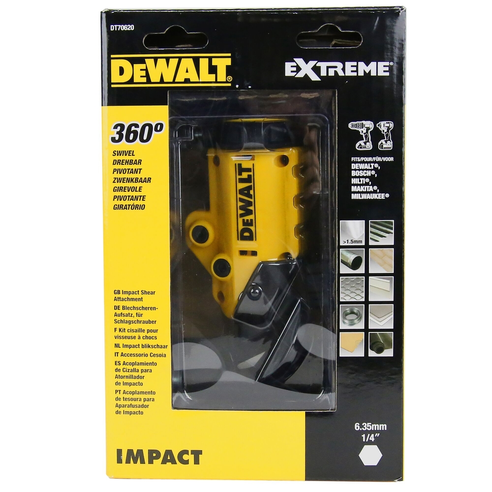 Cisaille à tole pour visseuse avec attache universelle - DT70620-QZ - DEWALT