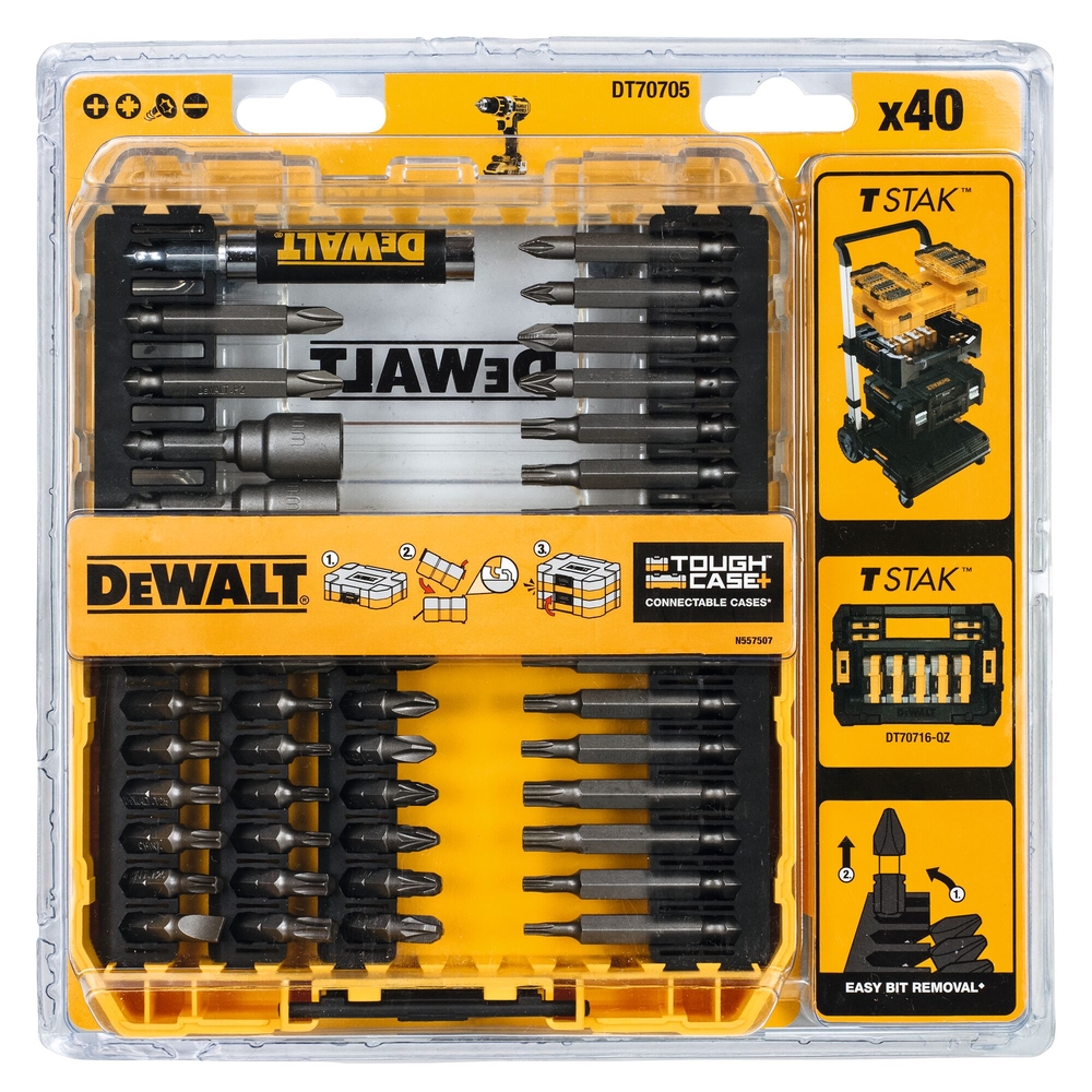 Petit coffret TOUGHCASE 40 pièces - DT70705-QZ - DEWALT