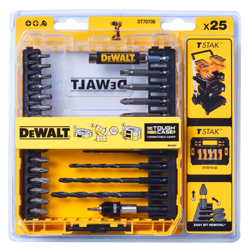 Petit coffret TOUGHCASE 25 pièces - DT70708-QZ - DEWALT