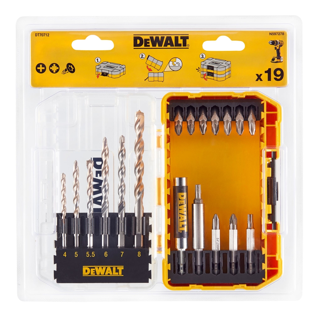 Petit coffret TOUGHCASE 19 pièces - DT70712-QZ - DEWALT