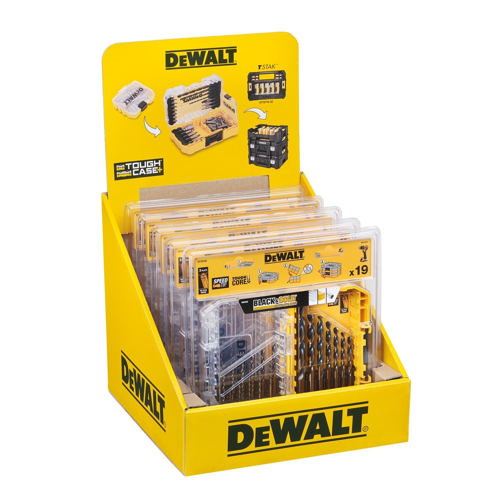 Coffret Black&Gold 19 pièces - forets HSS-R - DT70728-QZ - DEWALT