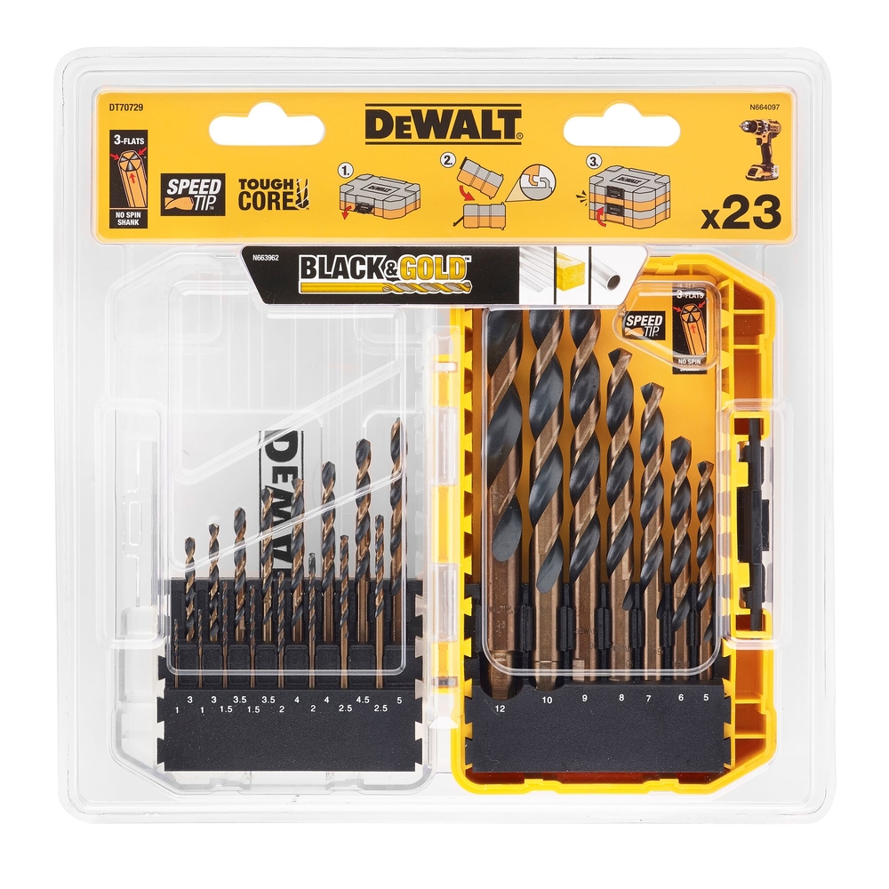 Coffret Black&Gold 23 pièces - DT70729-QZ - DEWALT