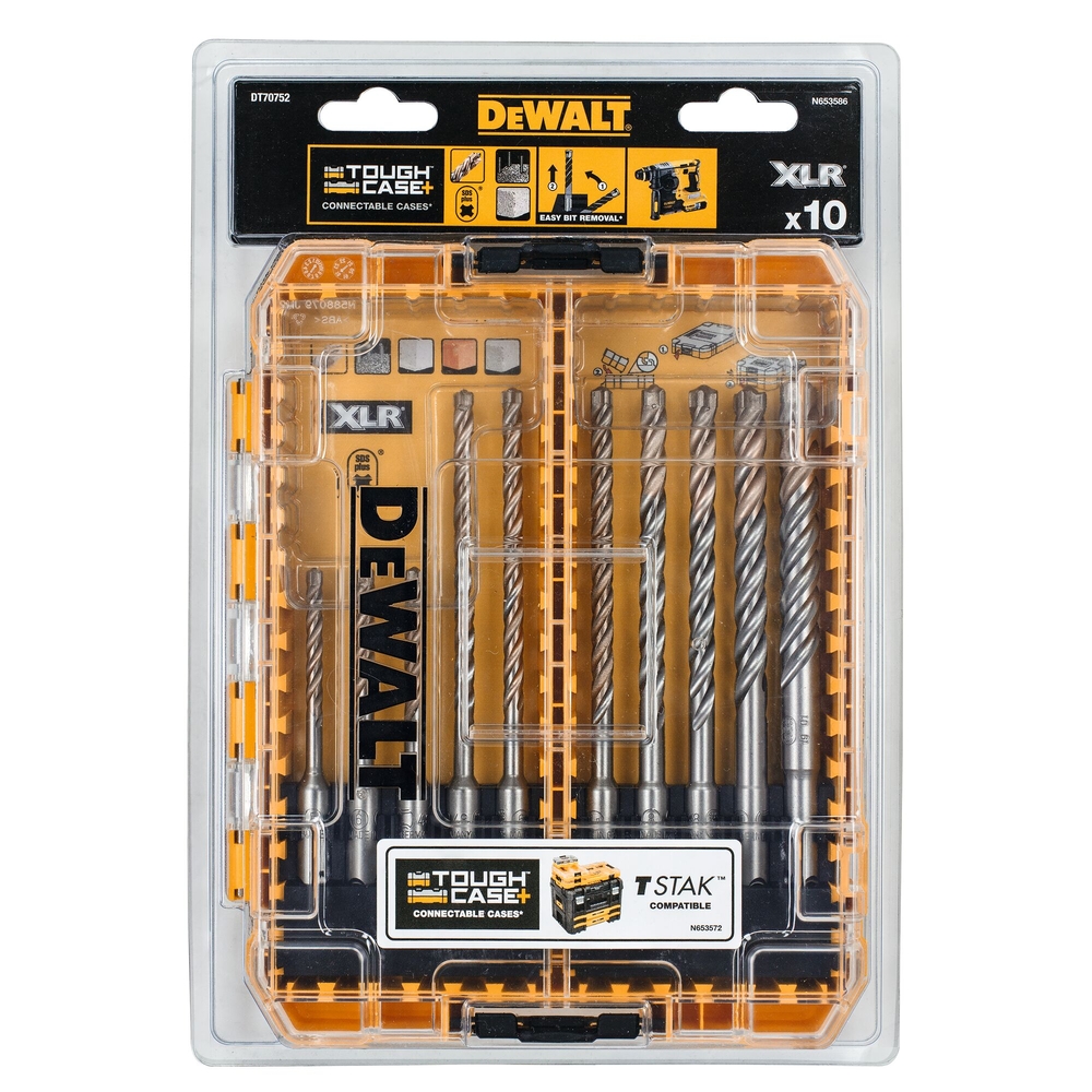 Moyen Coffret TOUGHCASE béton SDS-Plus 10 pièces - DT70752-QZ - DEWALT