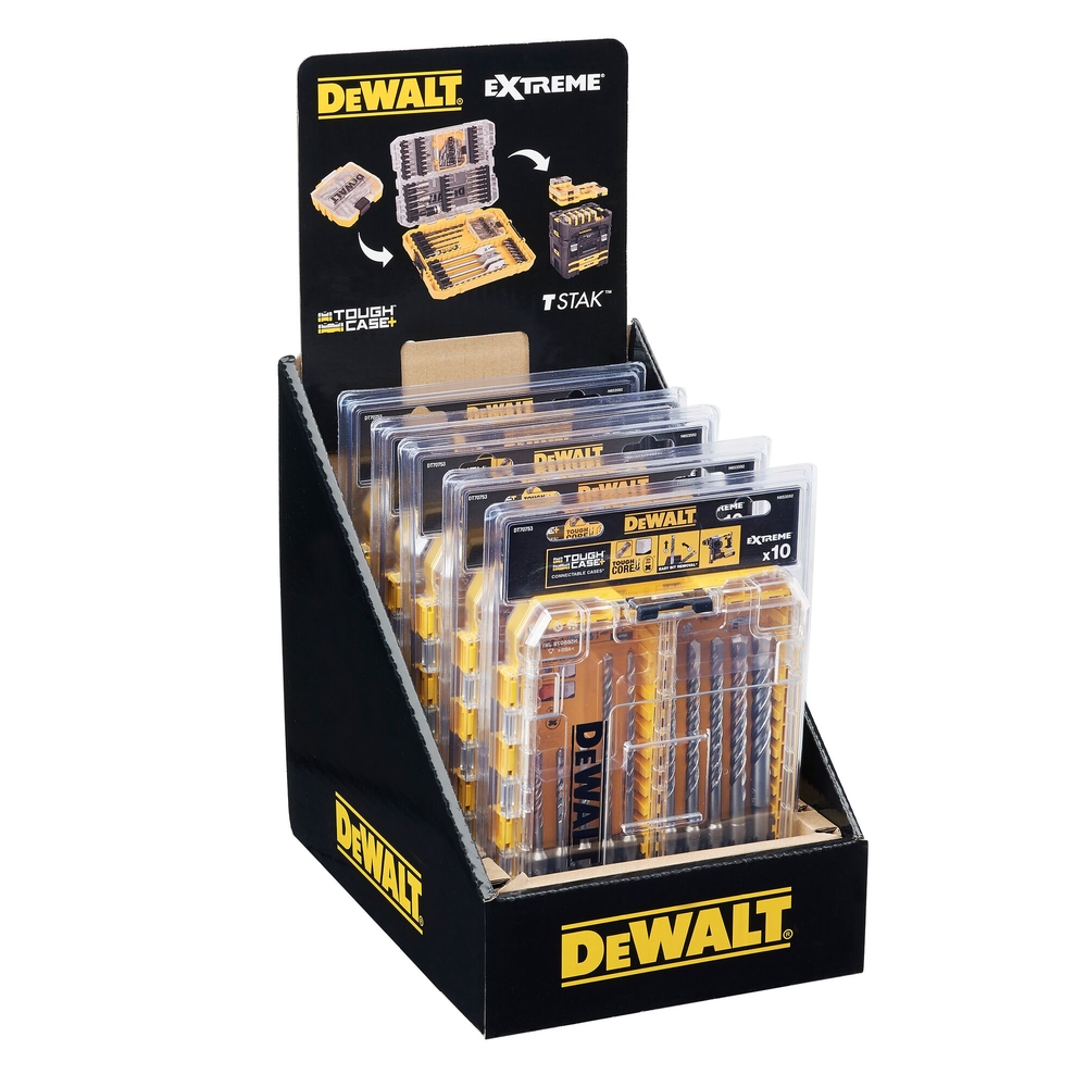 Moyen Coffret TOUGHCASE béton SDS-Plus Extreme 10 pièces - DT70753-QZ - DEWALT