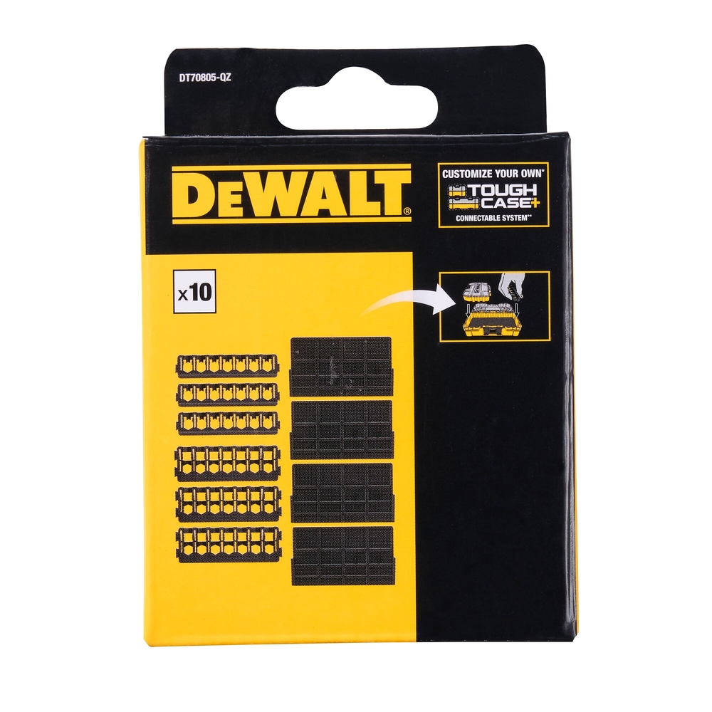 6 barrettes embouts vissage vides (3x25 mm + 3x57 mm) + 4 séparateurs TOUGHCASE  - DT70805-QZ - DEWALT