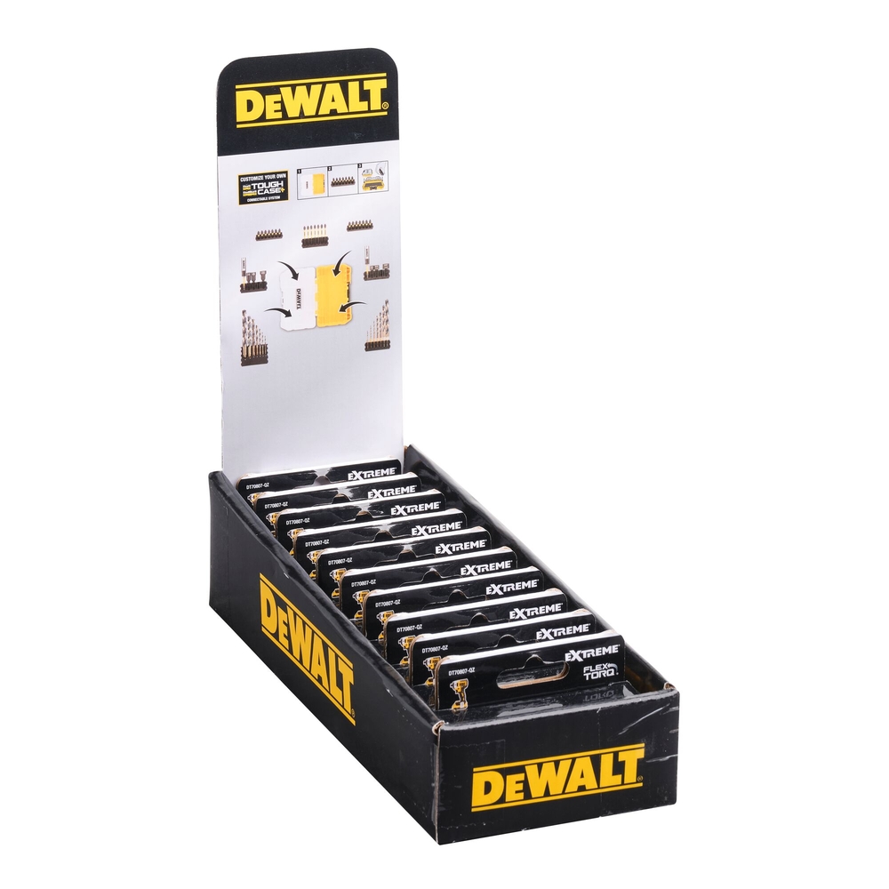 Barrette de 7 embouts de vissage Phillips/Pozidriv impact-torsion 25 mm - DT70809-QZ - DEWALT
