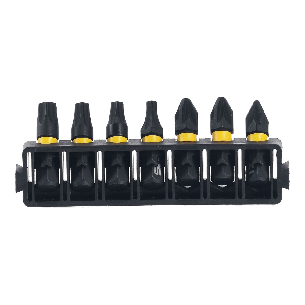 Barrette de 7 embouts de vissage Phillips/Torx impact-torsion 25 mm - DT70813-QZ - DEWALT