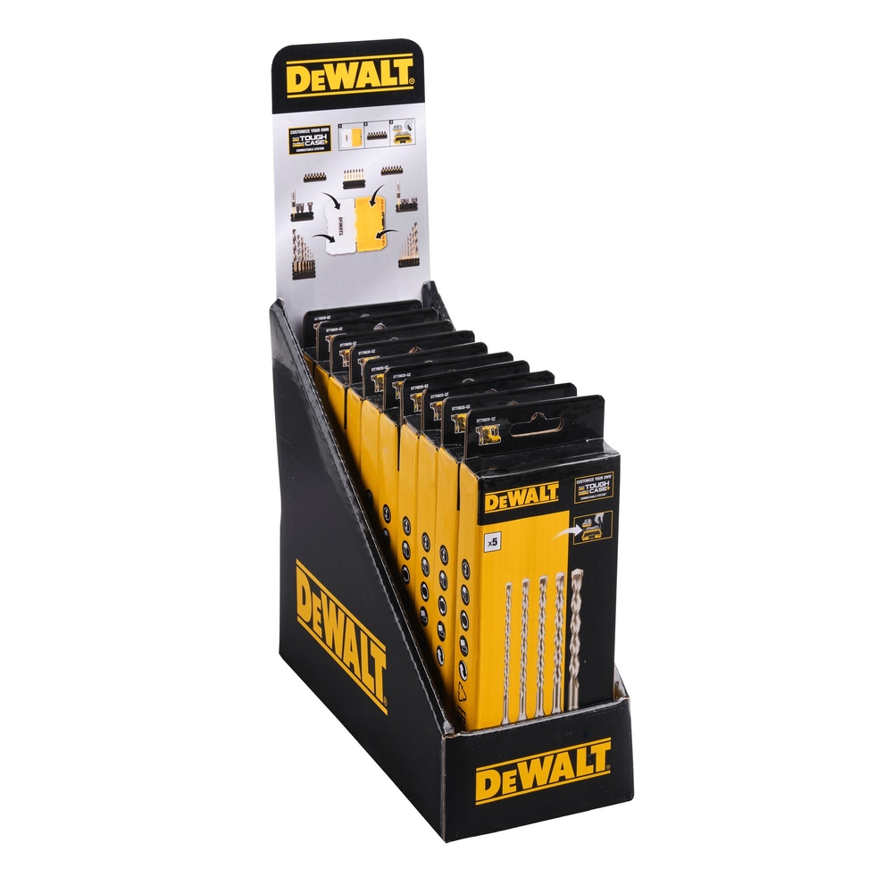 Barrette de 5 forets SDS+ 6 x 160 mm (x2) 8 x 160 mm / 10 x 160 mm / 12 x 160 mm - DT70836-QZ - DEWALT