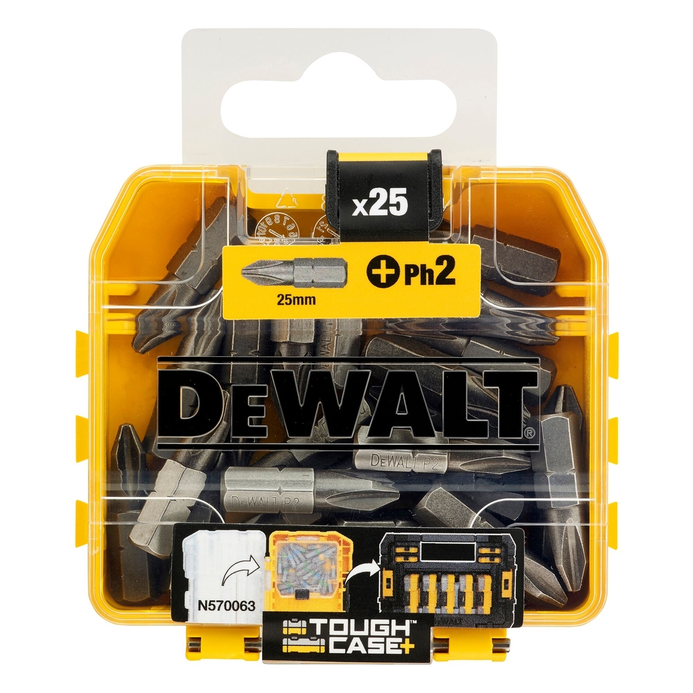 Boite de 25 embouts de vissage PH2 25 mm  - DT71522-QZ - DEWALT