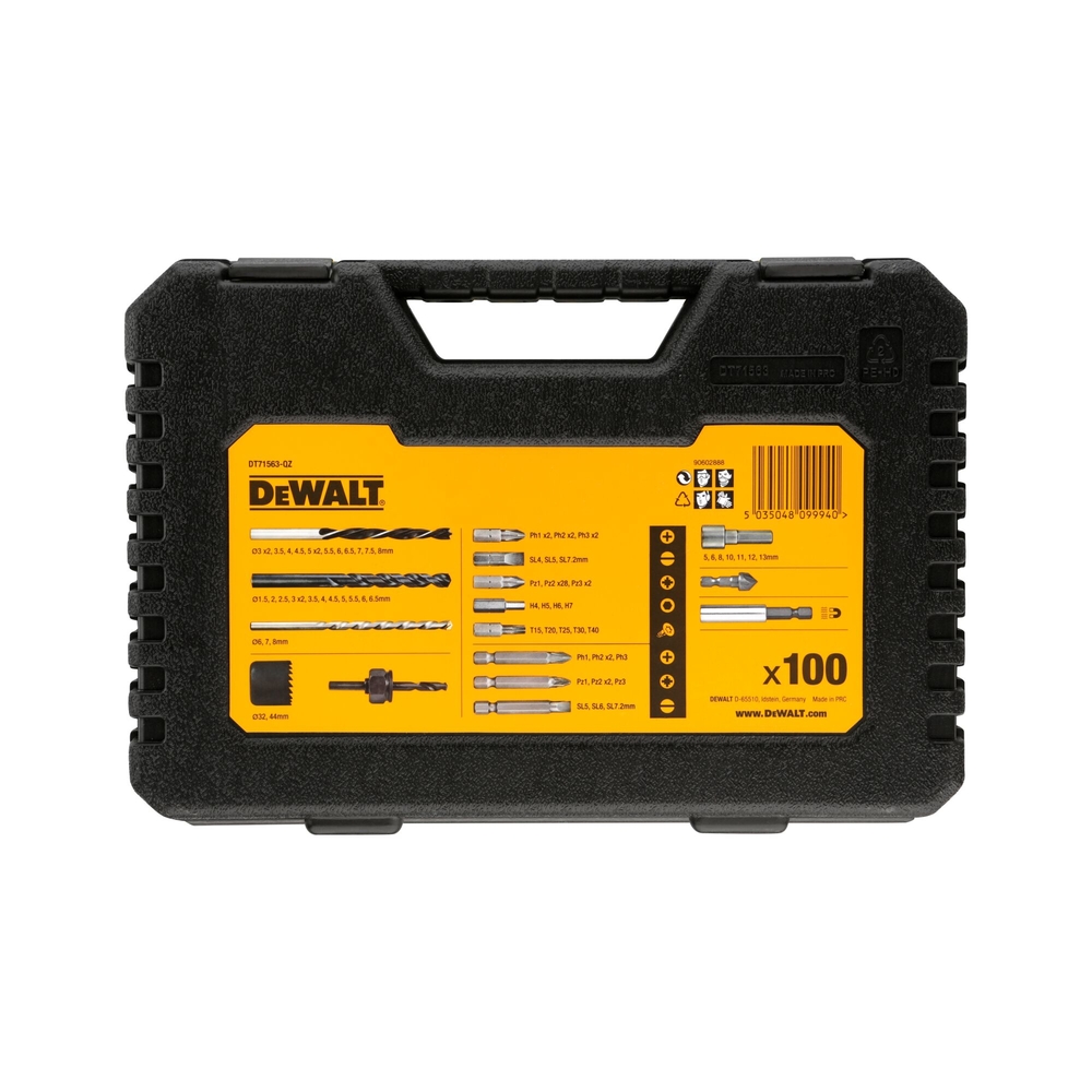 Coffret 100 pièces perçage et vissage - DT71563-QZ - DEWALT