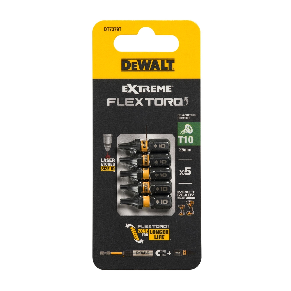 Embout impact-torsion 25 mm T10 - DT7379T-QZ - DEWALT