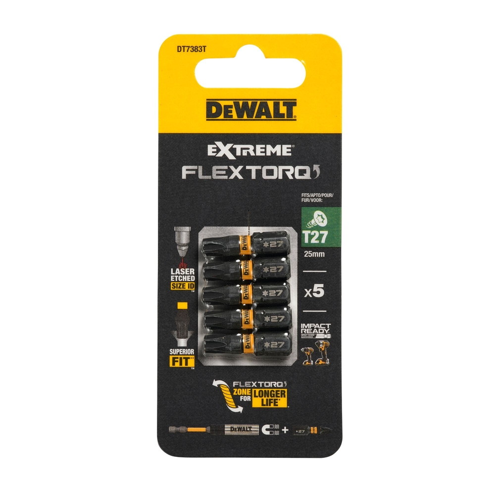 Embout impact-torsion 25 mm T27 - DT7383T-QZ - DEWALT