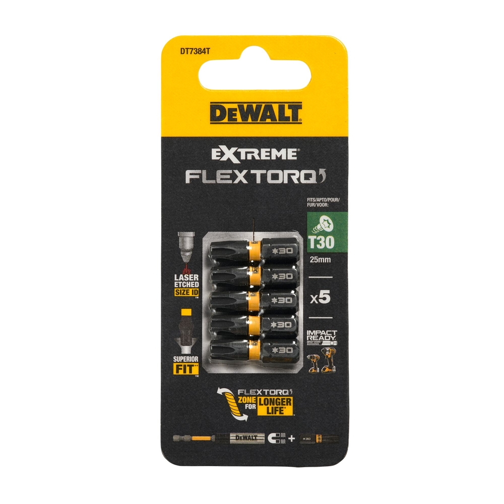 Embout impact-torsion 25 mm T30 - DT7384T-QZ - DEWALT