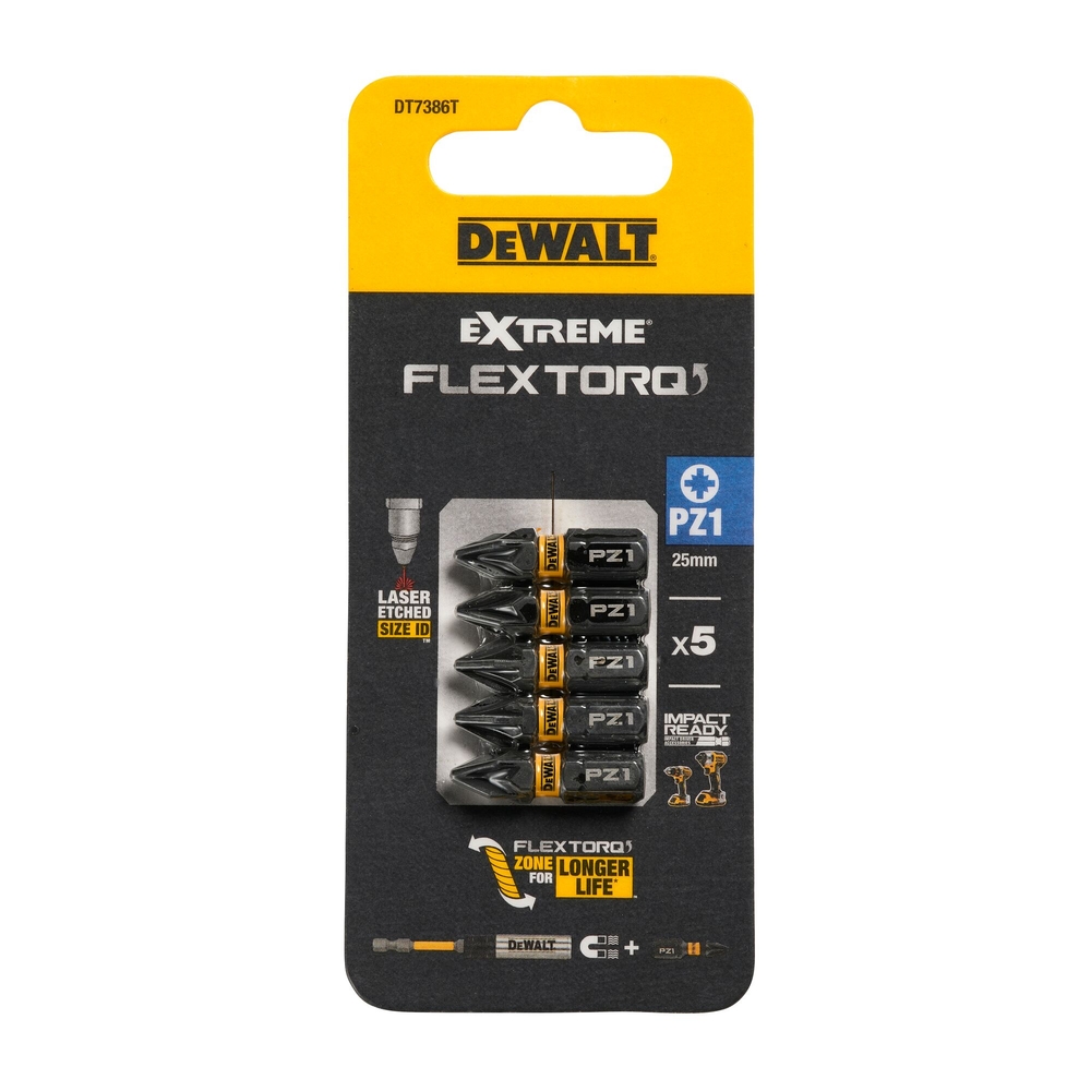 Embout impact-torsion 25 mm PZ1 - DT7386T-QZ - DEWALT